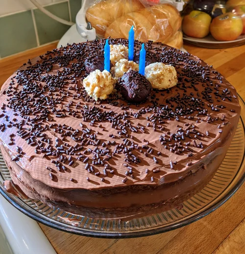Decadent chocolate cake, rich and moist, perfect for any occasion