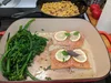 Salmon, broccoli and fried 🌽